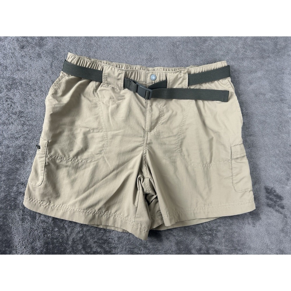 Columbia Women's Tan Cargo Shorts with Dark Gray Web Belt